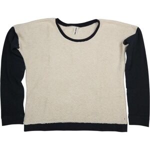 Vans Knit Top Long Sleeve Color Block XL Black White‎ Skater